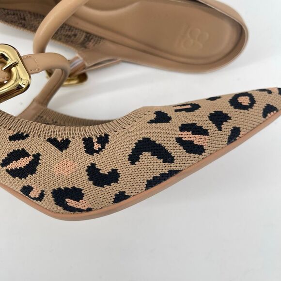 Cosy Island GraceLithe Leopard Knit Pointed Toe Heeled Mules Size 8.5, New - Picture 14 of 17